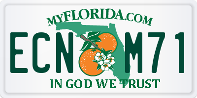 FL license plate ECNM71
