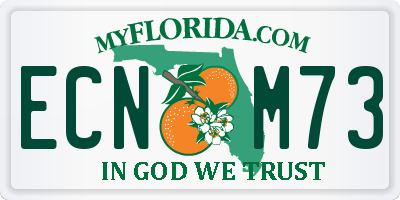 FL license plate ECNM73