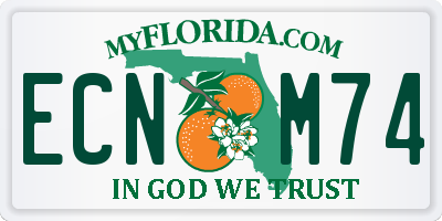 FL license plate ECNM74