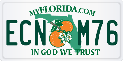 FL license plate ECNM76