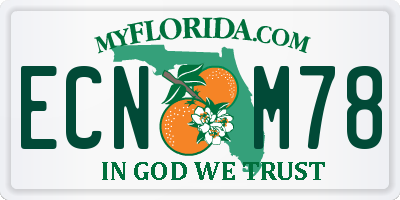FL license plate ECNM78
