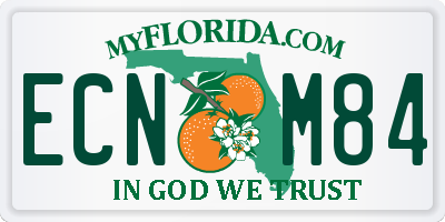 FL license plate ECNM84