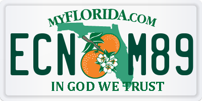 FL license plate ECNM89