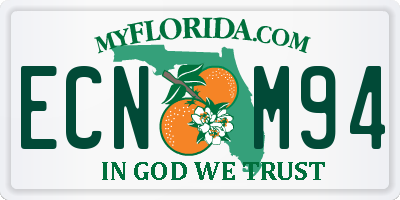FL license plate ECNM94