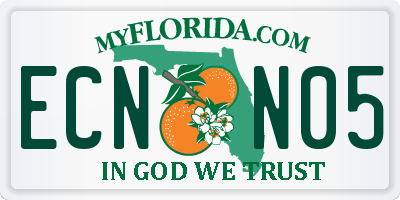 FL license plate ECNN05