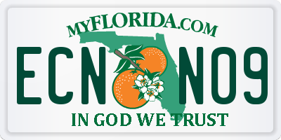 FL license plate ECNN09