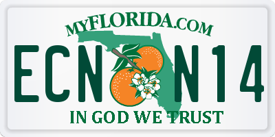 FL license plate ECNN14