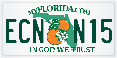 FL license plate ECNN15
