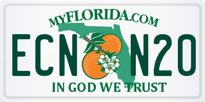 FL license plate ECNN20