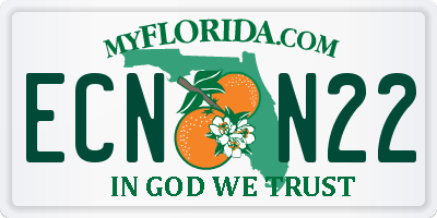 FL license plate ECNN22
