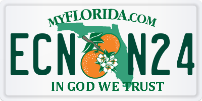 FL license plate ECNN24