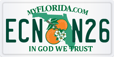 FL license plate ECNN26