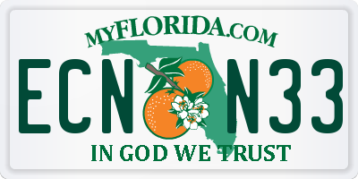 FL license plate ECNN33