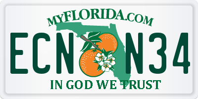 FL license plate ECNN34