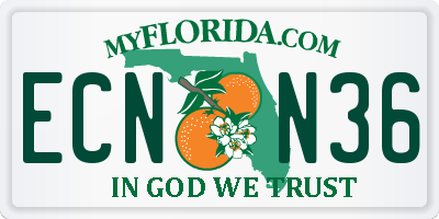 FL license plate ECNN36