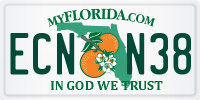 FL license plate ECNN38