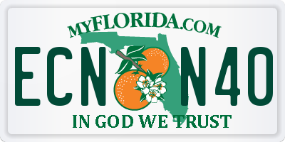FL license plate ECNN40