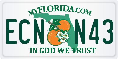 FL license plate ECNN43