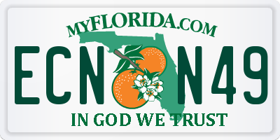 FL license plate ECNN49