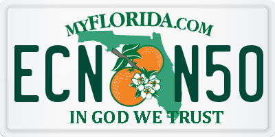 FL license plate ECNN50