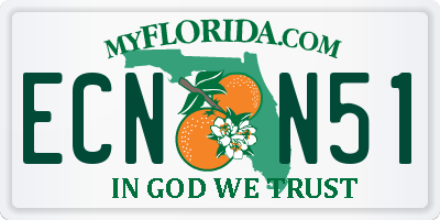 FL license plate ECNN51