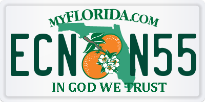 FL license plate ECNN55