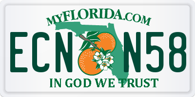 FL license plate ECNN58