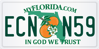FL license plate ECNN59