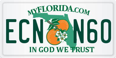 FL license plate ECNN60