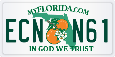 FL license plate ECNN61