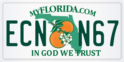 FL license plate ECNN67