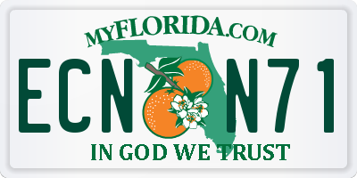 FL license plate ECNN71