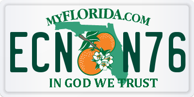 FL license plate ECNN76