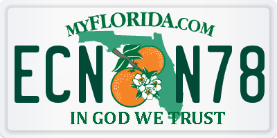 FL license plate ECNN78