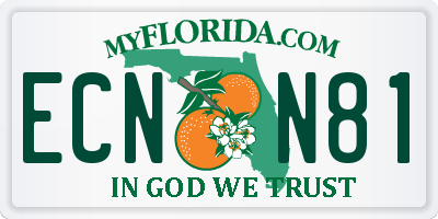 FL license plate ECNN81