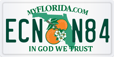 FL license plate ECNN84