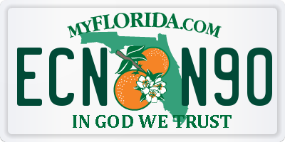 FL license plate ECNN90