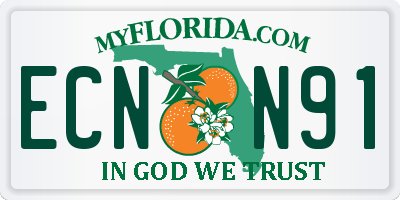 FL license plate ECNN91