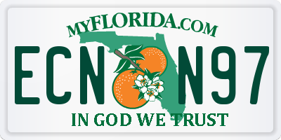 FL license plate ECNN97