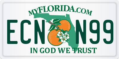 FL license plate ECNN99