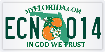 FL license plate ECNO14