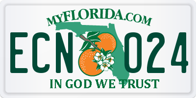 FL license plate ECNO24
