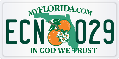 FL license plate ECNO29
