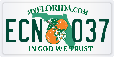 FL license plate ECNO37