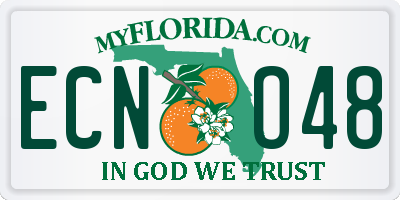 FL license plate ECNO48