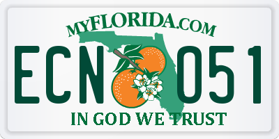 FL license plate ECNO51