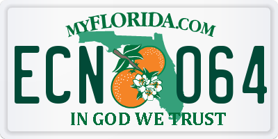 FL license plate ECNO64