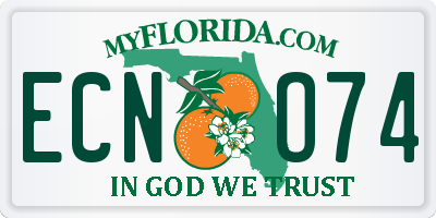 FL license plate ECNO74