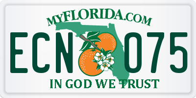 FL license plate ECNO75