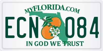 FL license plate ECNO84